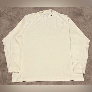 Men’s Nike Golf Dri Fit Tour Performance Long Sleeve White Mock Neck Shirt Sz XL
